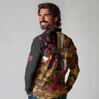 Hawthorn Hawks ANZAC Personalised Long Sleeve Polo Shirt Lest We Forget Poppy Camo