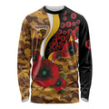 Hawthorn Hawks ANZAC Personalised Long Sleeve Shirt Lest We Forget Poppy Camo