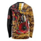 Hawthorn Hawks ANZAC Personalised Long Sleeve Shirt Lest We Forget Poppy Camo