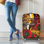 Hawthorn Hawks ANZAC Personalised Luggage Cover Lest We Forget Poppy Camo