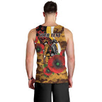 Hawthorn Hawks ANZAC Personalised Men Tank Top Lest We Forget Poppy Camo