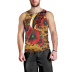 Hawthorn Hawks ANZAC Personalised Men Tank Top Lest We Forget Poppy Camo