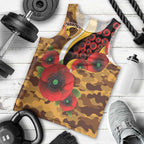 Hawthorn Hawks ANZAC Personalised Men Tank Top Lest We Forget Poppy Camo