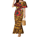 Hawthorn Hawks ANZAC Personalised Mermaid Dress Lest We Forget Poppy Camo