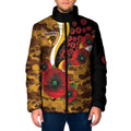 Hawthorn Hawks ANZAC Personalised Padded Jacket Lest We Forget Poppy Camo