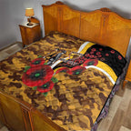 Hawthorn Hawks ANZAC Personalised Quilt Lest We Forget Poppy Camo