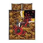 Hawthorn Hawks ANZAC Personalised Quilt Bed Set Lest We Forget Poppy Camo