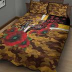 Hawthorn Hawks ANZAC Personalised Quilt Bed Set Lest We Forget Poppy Camo