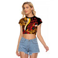 Hawthorn Hawks ANZAC Personalised Raglan Cropped T Shirt Lest We Forget Poppy Camo