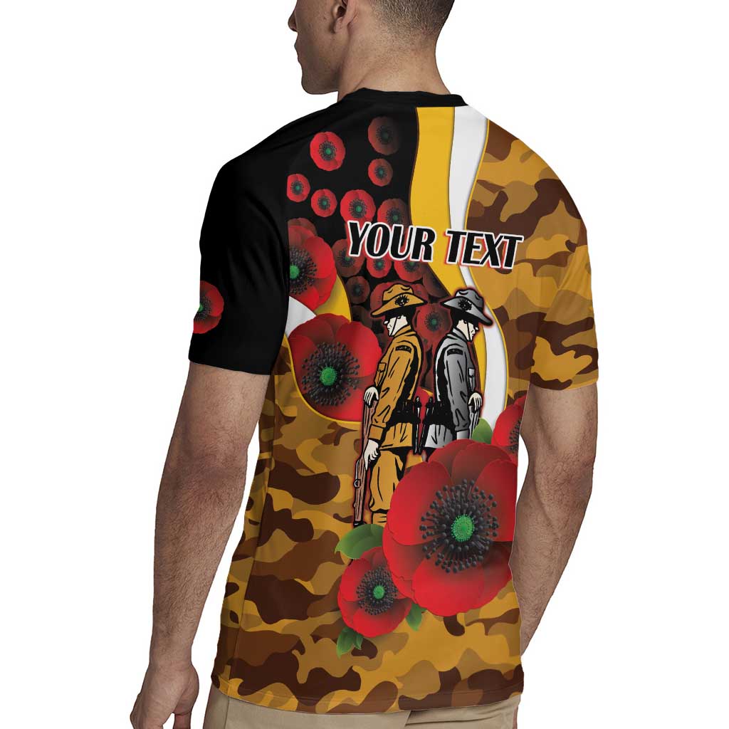 Hawthorn Hawks ANZAC Personalised Rugby Jersey Lest We Forget Poppy Camo