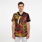Hawthorn Hawks ANZAC Personalised Scrub Top Lest We Forget Poppy Camo