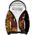 Hawthorn Hawks ANZAC Personalised Sherpa Hoodie Lest We Forget Poppy Camo