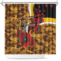 Hawthorn Hawks ANZAC Personalised Shower Curtain Lest We Forget Poppy Camo