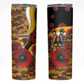 Hawthorn Hawks ANZAC Personalised Skinny Tumbler Lest We Forget Poppy Camo