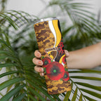 Hawthorn Hawks ANZAC Personalised Skinny Tumbler Lest We Forget Poppy Camo