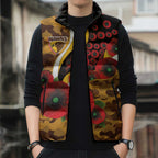 Hawthorn Hawks ANZAC Personalised Sleeveless Puffer Jacket Lest We Forget Poppy Camo