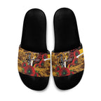 Hawthorn Hawks ANZAC Personalised Slide Sandals Lest We Forget Poppy Camo