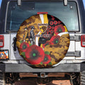Hawthorn Hawks ANZAC Personalised Spare Tire Cover Lest We Forget Poppy Camo