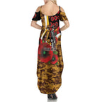 Hawthorn Hawks ANZAC Personalised Summer Maxi Dress Lest We Forget Poppy Camo