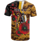 Hawthorn Hawks ANZAC Personalised T Shirt Lest We Forget Poppy Camo