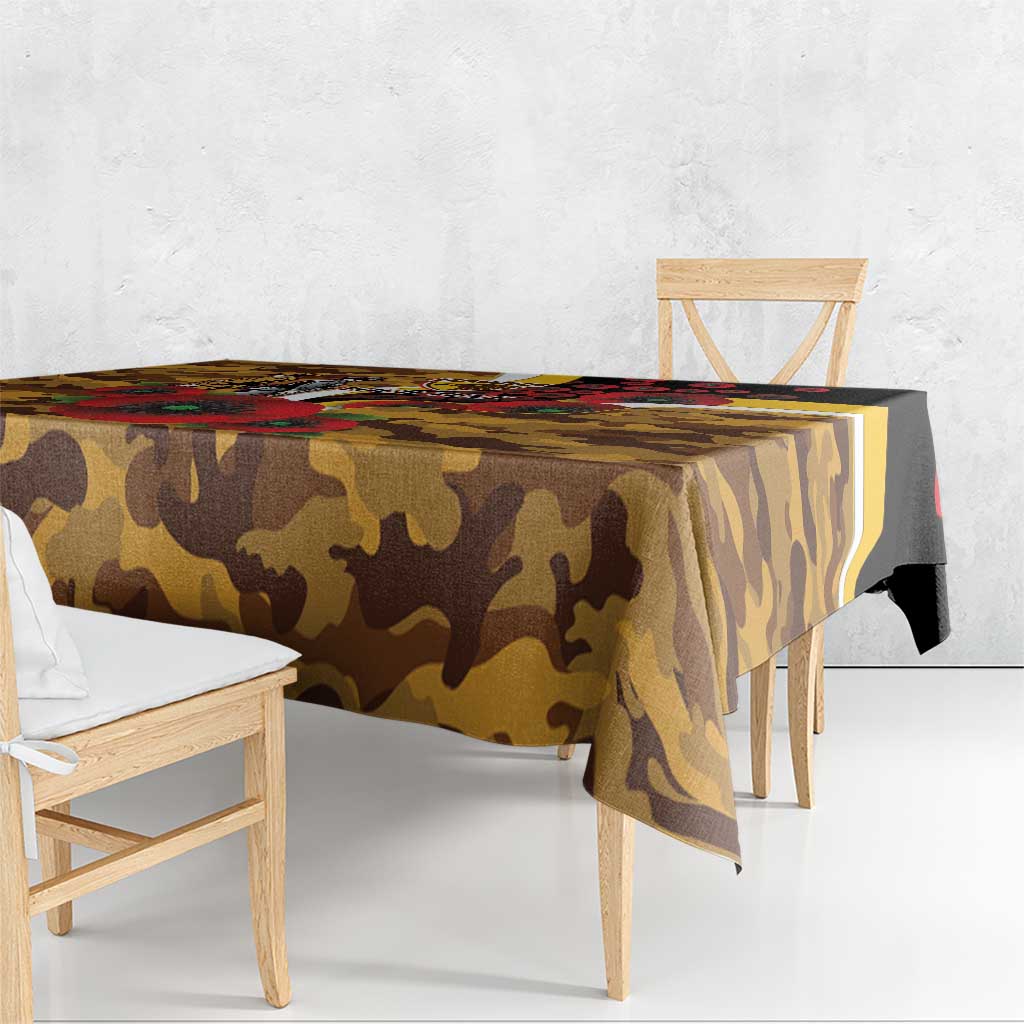 Hawthorn Hawks ANZAC Personalised Tablecloth Lest We Forget Poppy Camo