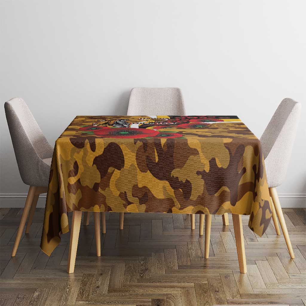 Hawthorn Hawks ANZAC Personalised Tablecloth Lest We Forget Poppy Camo