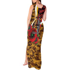 Hawthorn Hawks ANZAC Personalised Tank Maxi Dress Lest We Forget Poppy Camo