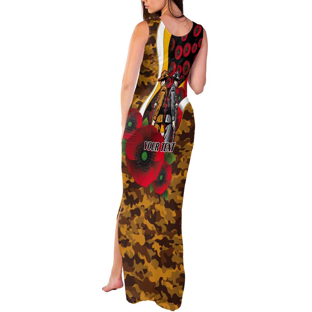 Hawthorn Hawks ANZAC Personalised Tank Maxi Dress Lest We Forget Poppy Camo