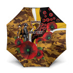 Hawthorn Hawks ANZAC Personalised Umbrella Lest We Forget Poppy Camo