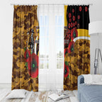 Hawthorn Hawks ANZAC Personalised Window Curtain Lest We Forget Poppy Camo