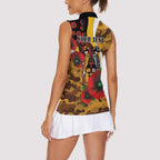 Hawthorn Hawks ANZAC Personalised Women Sleeveless Polo Shirt Lest We Forget Poppy Camo