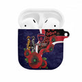 Melbourne Demons ANZAC Personalised AirPods Case Lest We Forget Poppy Camo
