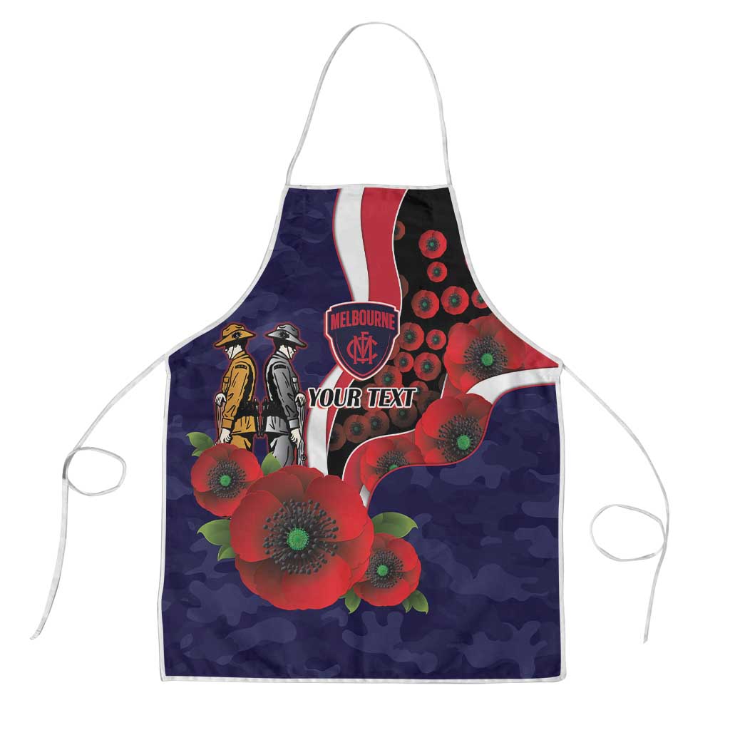 Melbourne Demons ANZAC Personalised Apron Lest We Forget Poppy Camo