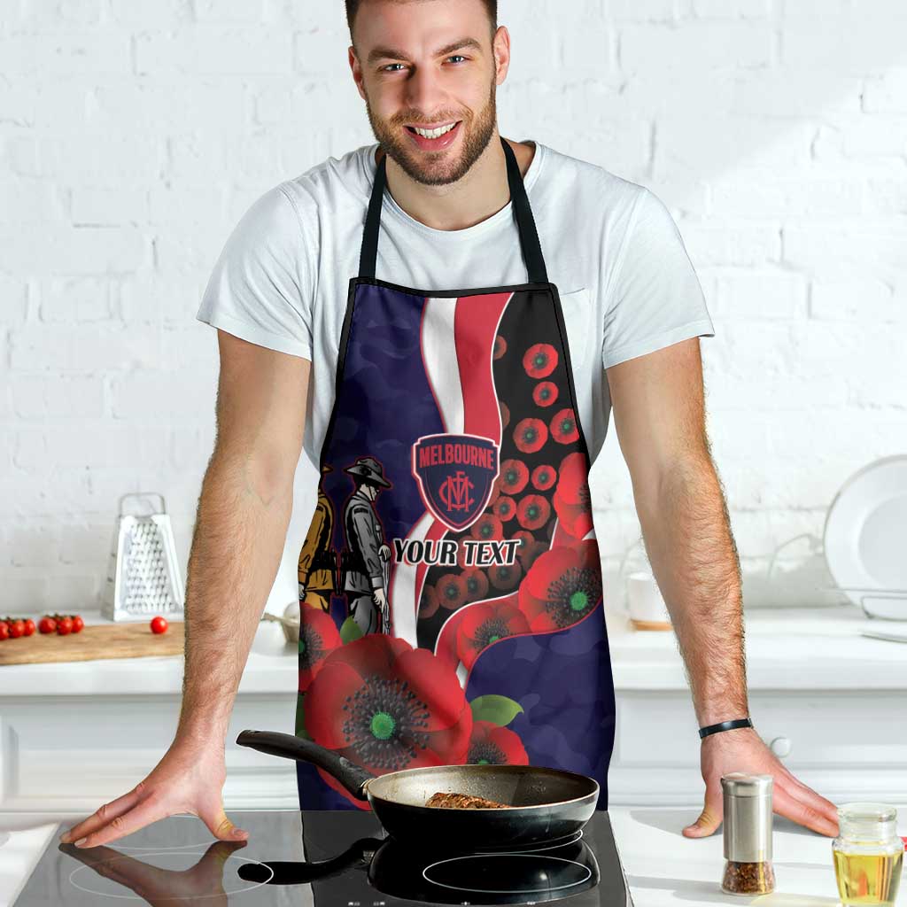 Melbourne Demons ANZAC Personalised Apron Lest We Forget Poppy Camo