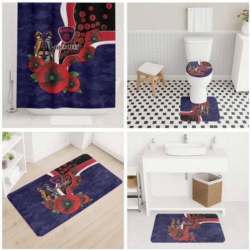 Melbourne Demons ANZAC Personalised Bathroom Set Lest We Forget Poppy Camo