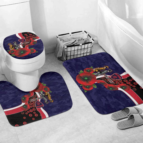 Melbourne Demons ANZAC Personalised Bathroom Set Lest We Forget Poppy Camo