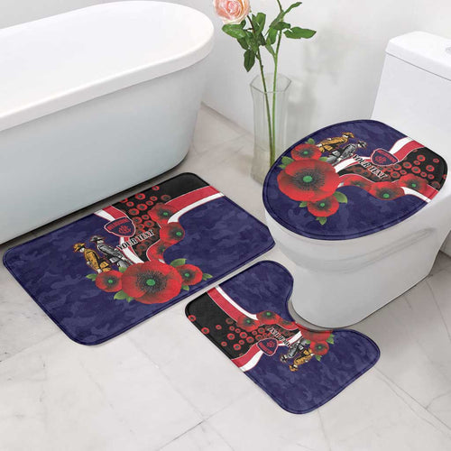 Melbourne Demons ANZAC Personalised Bathroom Set Lest We Forget Poppy Camo