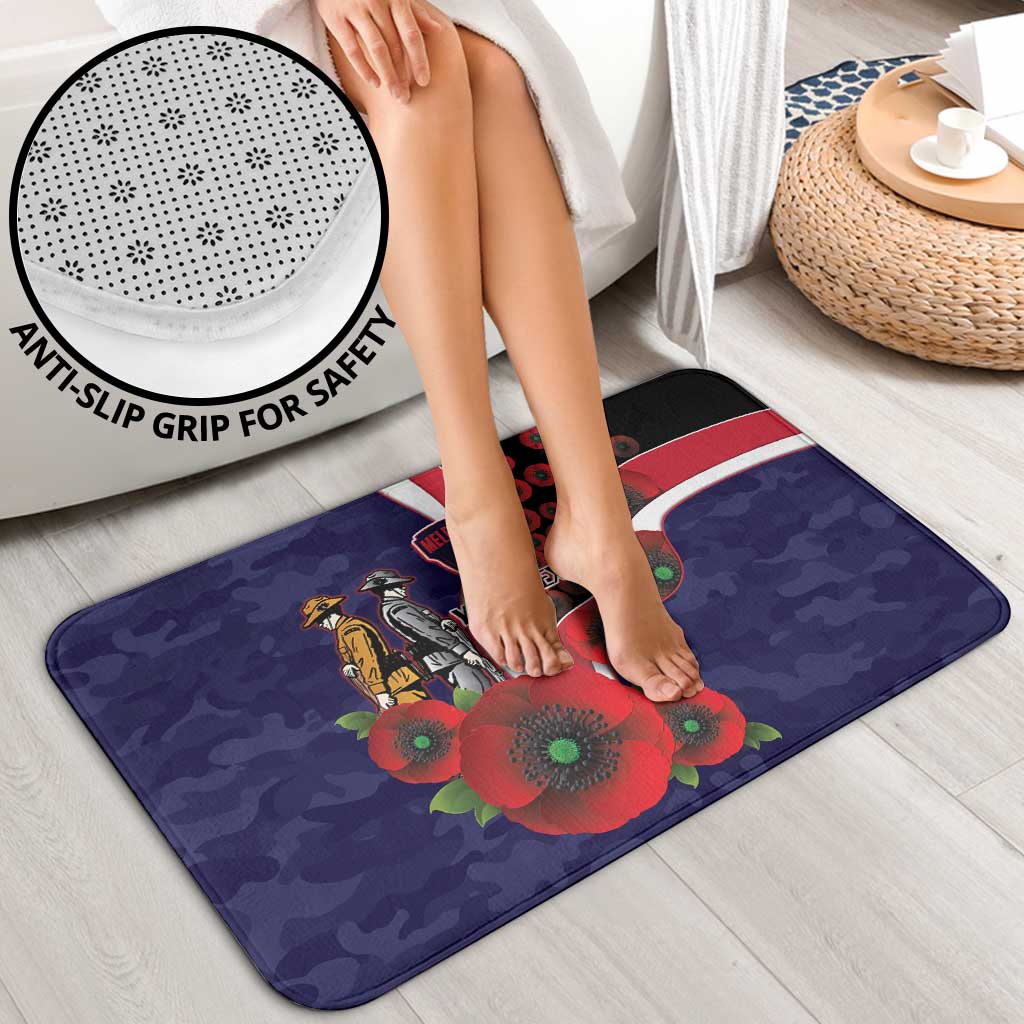 Melbourne Demons ANZAC Personalised Bathroom Set Lest We Forget Poppy Camo