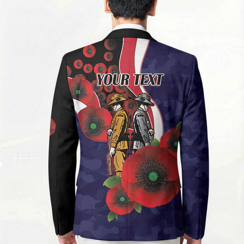 Melbourne Demons ANZAC Personalised Blazer Lest We Forget Poppy Camo