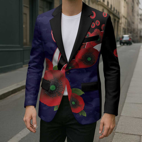 Melbourne Demons ANZAC Personalised Blazer Lest We Forget Poppy Camo