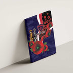 Melbourne Demons ANZAC Personalised Canvas Wall Art Lest We Forget Poppy Camo