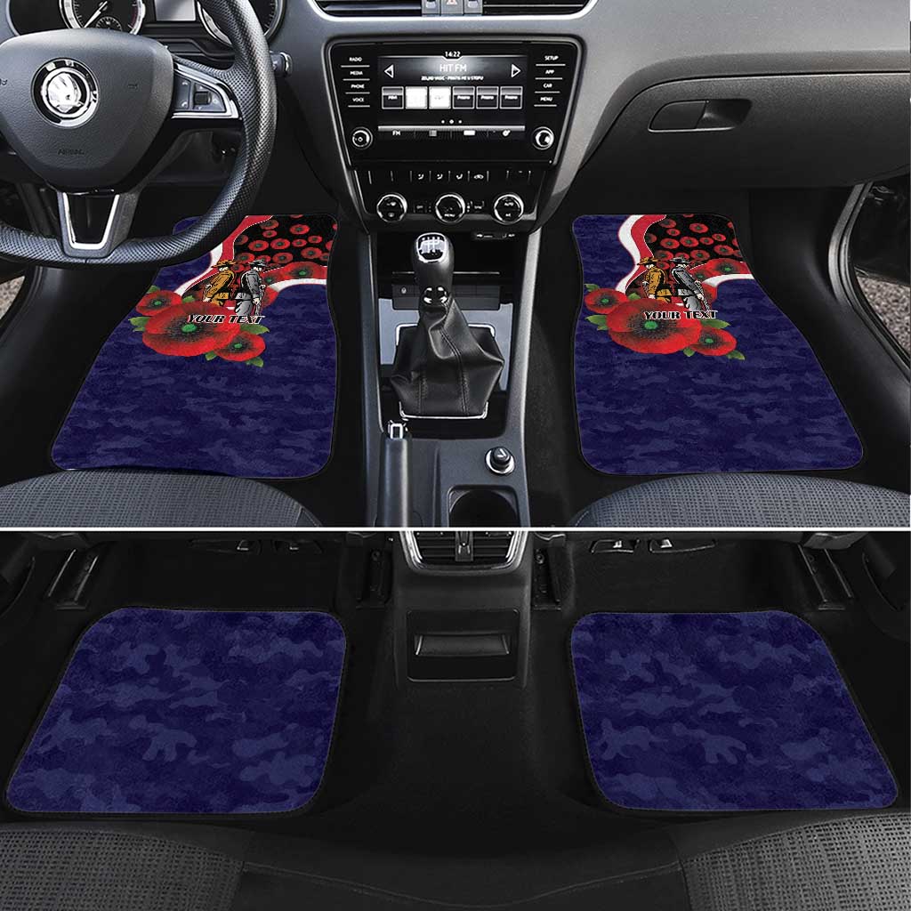 Melbourne Demons ANZAC Personalised Car Mats Lest We Forget Poppy Camo