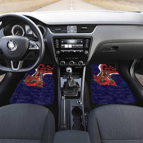 Melbourne Demons ANZAC Personalised Car Mats Lest We Forget Poppy Camo