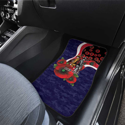 Melbourne Demons ANZAC Personalised Car Mats Lest We Forget Poppy Camo