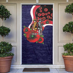 Melbourne Demons ANZAC Personalised Door Cover Lest We Forget Poppy Camo