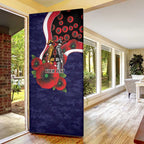 Melbourne Demons ANZAC Personalised Door Cover Lest We Forget Poppy Camo