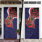 Melbourne Demons ANZAC Personalised Door Cover Lest We Forget Poppy Camo