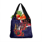 Melbourne Demons ANZAC Personalised Grocery Bag Lest We Forget Poppy Camo