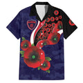 Melbourne Demons ANZAC Personalised Hawaiian Shirt Lest We Forget Poppy Camo