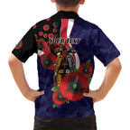 Melbourne Demons ANZAC Personalised Hawaiian Shirt Lest We Forget Poppy Camo